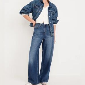 Baggy Wide Leg high rise jeans. 14P